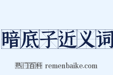 暗底子近义词是什么意思的图片